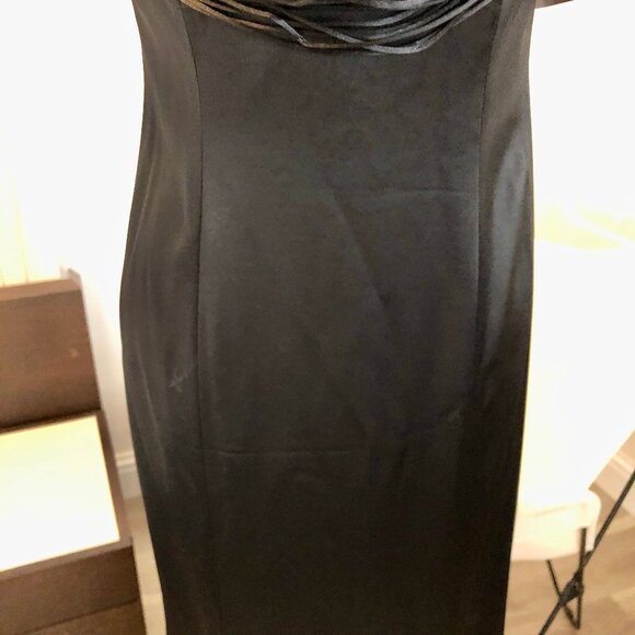 Rimini Long Luxurious Black Evening Gown Spaghetti Straps Size 8 - Picture 4 of 14